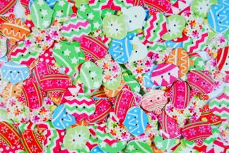 Christmas Wooden Buttons - Christmas Decorations Type 5