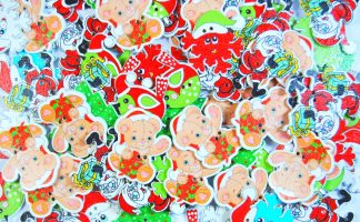 Christmas Wooden Buttons - Christmas Mix Type 1