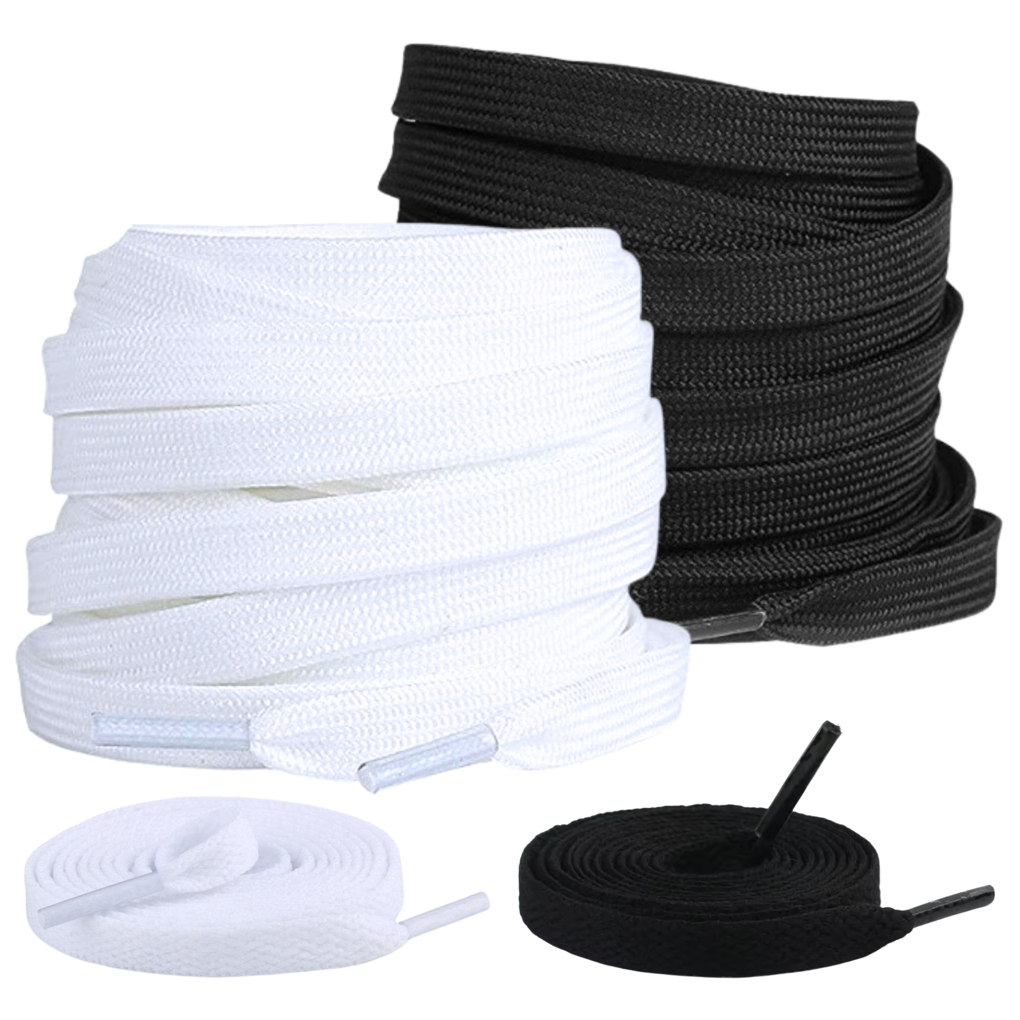 10mm White Shoelaces - Flat Replacement Laces - Image 3