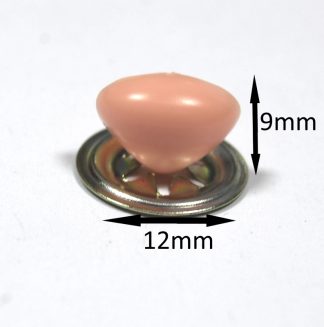 12mm LIGHT PINK Cat / Triangle Noses with Metal Backs