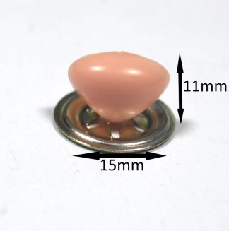 15mm LIGHT PINK Cat / Triangle Noses with Metal Backs