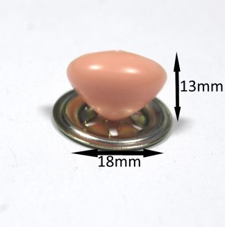 18mm LIGHT PINK Cat / Triangle Noses with Metal Backs
