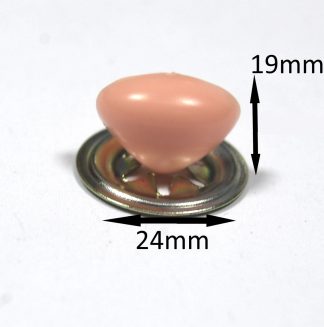 24mm LIGHT PINK Cat / Triangle Noses with Metal Backs