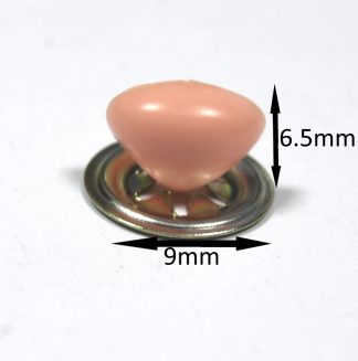 9mm LIGHT PINK Cat / Triangle Noses with Metal Backs