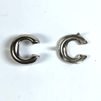 Alphabet Rivet Studs - Letter C -15mm