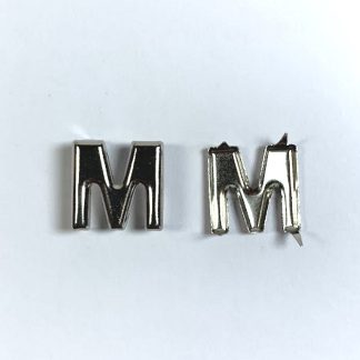Alphabet Rivet Studs - Letter M - 15mm