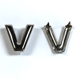 Alphabet Rivet Studs - Letter V - 15mm