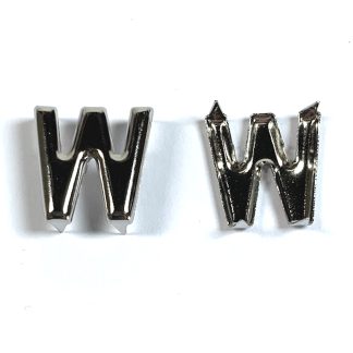 Alphabet Rivet Studs - Letter W - 15mm