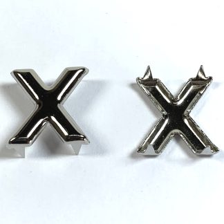 Alphabet Rivet Studs - Letter X - 15mm