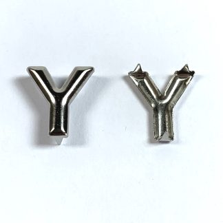 Alphabet Rivet Studs - Letter Y -15mm