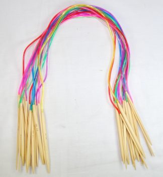 80cm Long Multicoloured - Circular Knitting Needles - Bamboo Needles - Knitting | Arts & Crafts