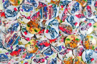 30mm Wooden Buttons - Mixed Cars