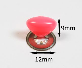 12mm PINK Cat / Triangle Noses with Metal Backs