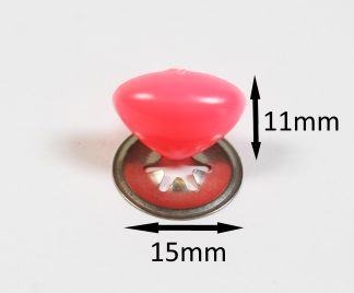 15mm PINK Cat / Triangle Noses with Metal Backs