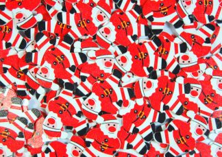 Christmas Wooden Buttons - Santa Claus Type 9