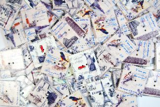 Wooden Printed Buttons (Stamps Type 1, 35mm)