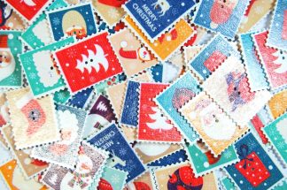 Christmas Wooden Buttons - Christmas Stamps Type 2