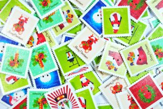 Christmas Wooden Buttons - Christmas Stamps Type 3