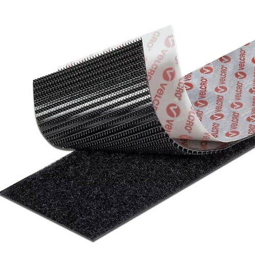 VELCRO® Tape Hook and Loop - Stick On Black - 20mm - Image 2
