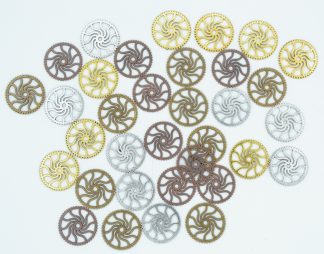 Mixed Pack 10 Steampunk Cogs - 25mm x 1mm x 2mm