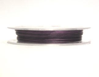 Pack of 1 Roll - 0.45mm x 10m Purple Steel Tiger Tail Beading Wire