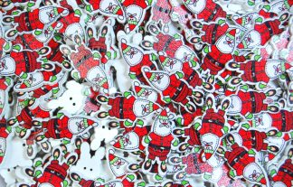 Christmas Wooden Buttons - Santa Claus Type 12