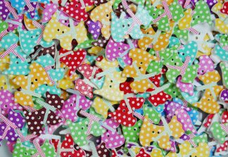 Childrens Character Printed Wooden Buttons  (Spotty Scotty Type 1 - 28mm)