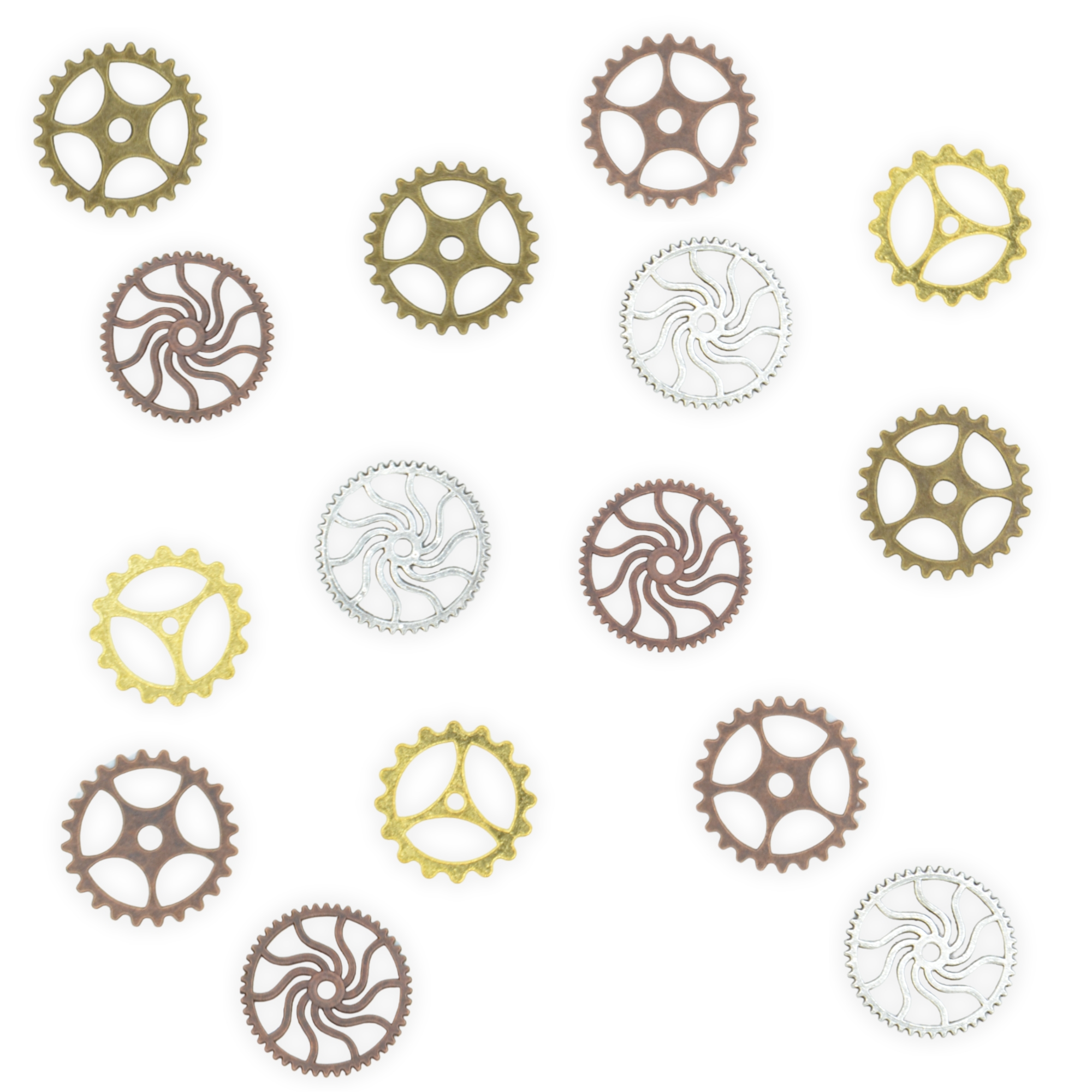 Pack of 25 - Mixed Pack 1 Steampunk Cogs - Image 2