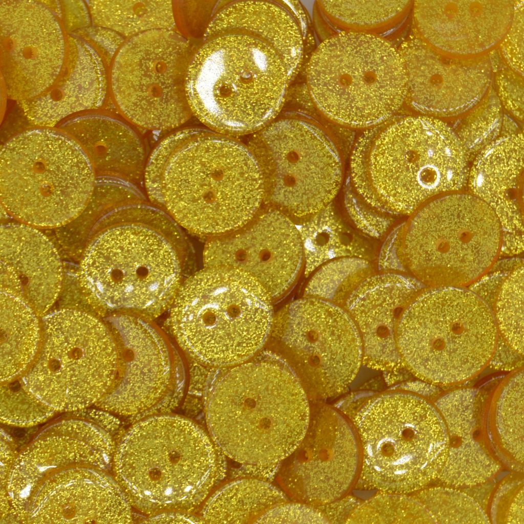 13mm Gold Round Glitter Buttons CelloExpress