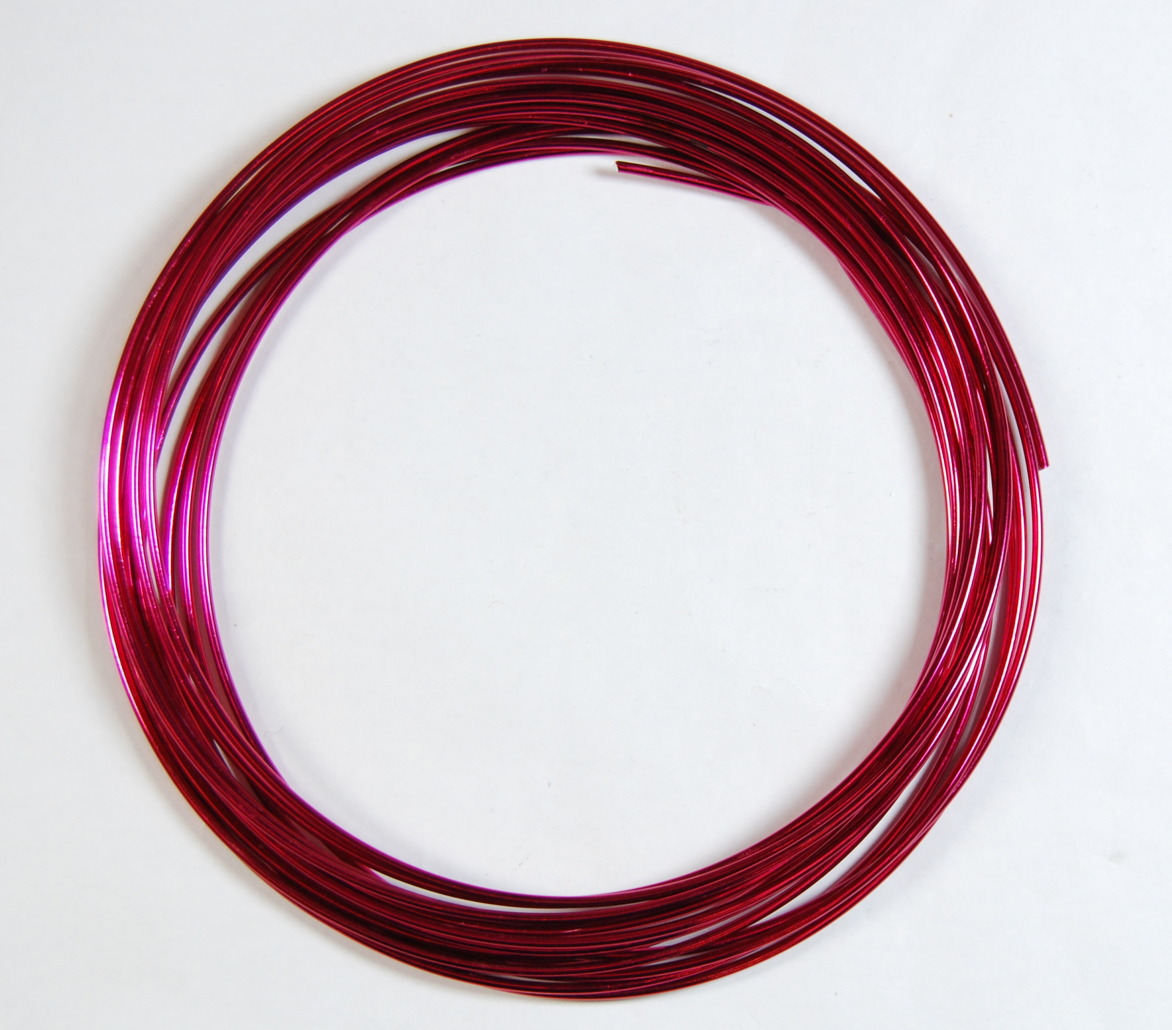 Pack of 1 - Wine Red 1.5mm x 5m Aluminium Wire