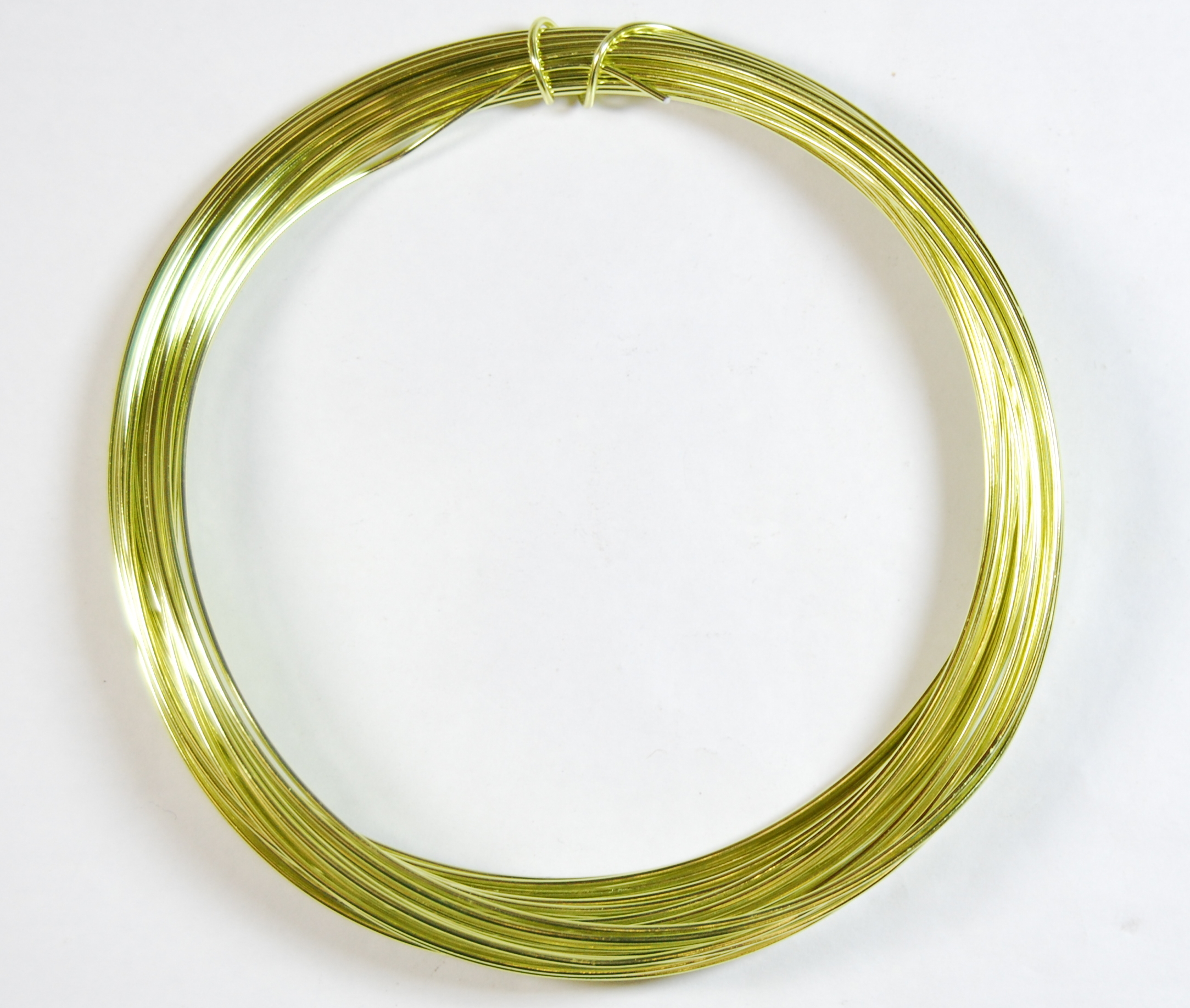 Pack of 1 - Yellow Green 1.0mm x 20m Aluminium Wire