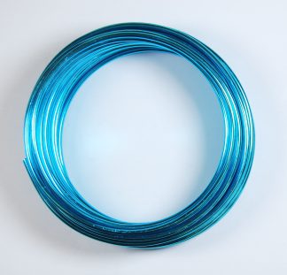 Pack of 1 - Deep Sky Blue 3mm x 5m Aluminium Wire