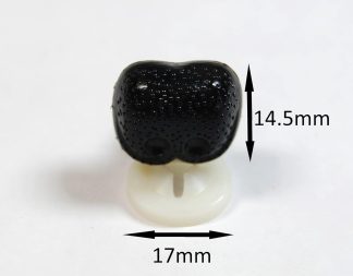 17mm x 14.5mm Black Bear Noses with Plastic Backs