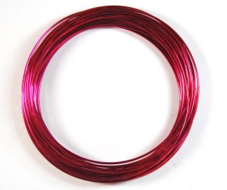 Pack of 1 - Wine Red 1.5mm x 10m Aluminium Wire