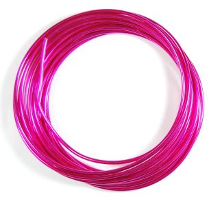 Pack of 1 - Cerise 2.5mm x 5m Aluminium Wire