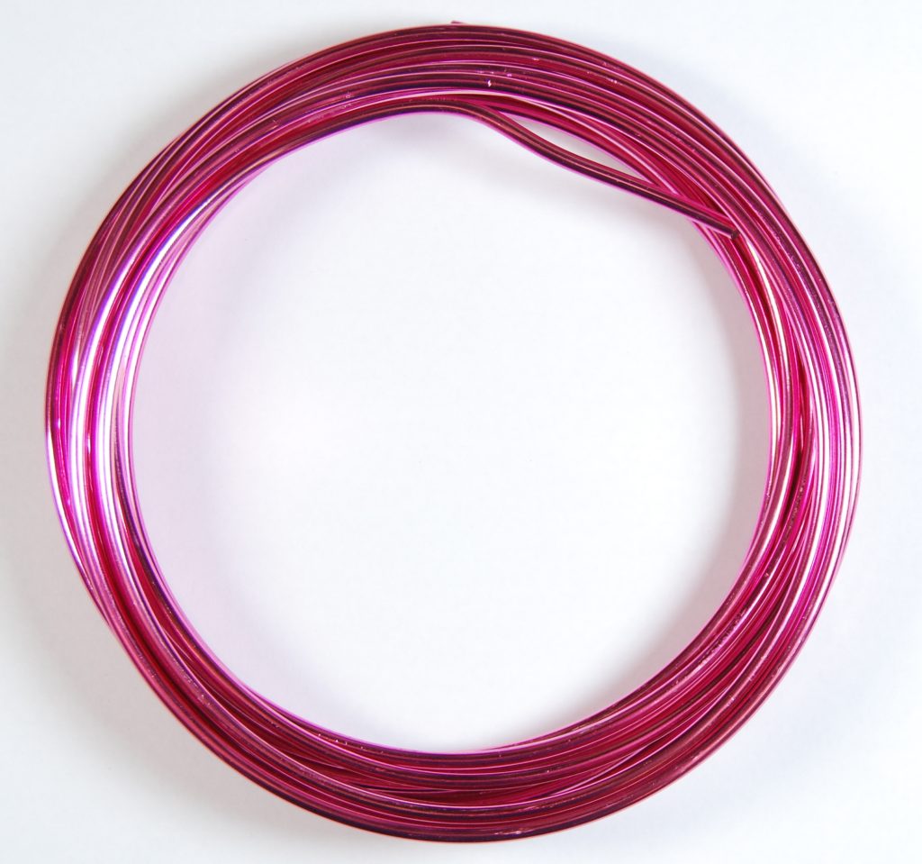 Pack of 1 Hot Pink 2.5mm x 5m Aluminium Wire CelloExpress