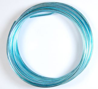 Pack of 1 - Sky Blue 2.5mm x 5m Aluminium Wire
