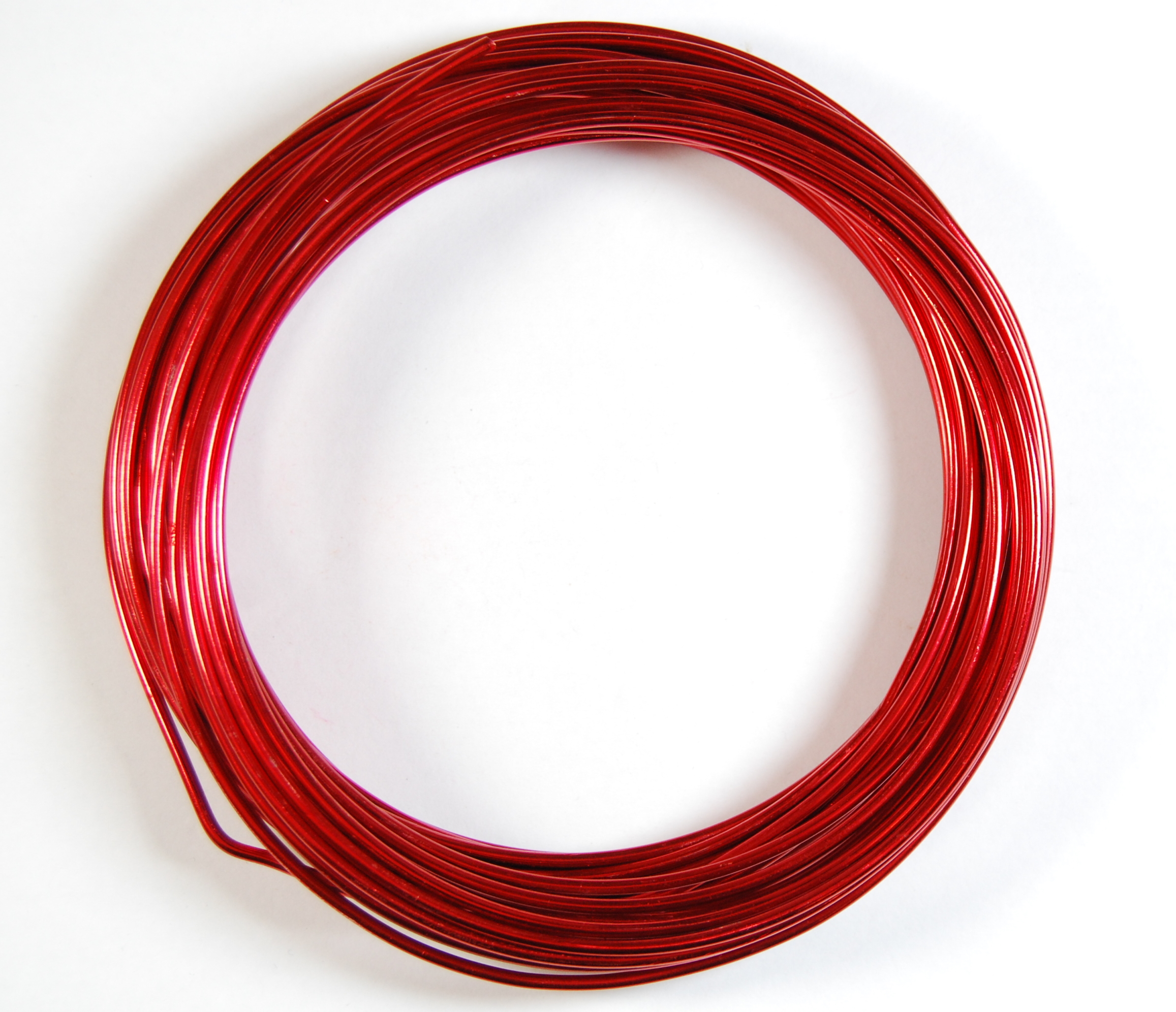 Pack of 1 - Red 2mm x 10m Aluminium Wire