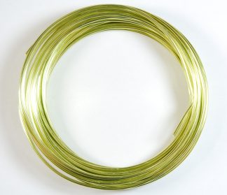 Pack of 1 - Yellow Green 2mm x 10m Aluminium Wire