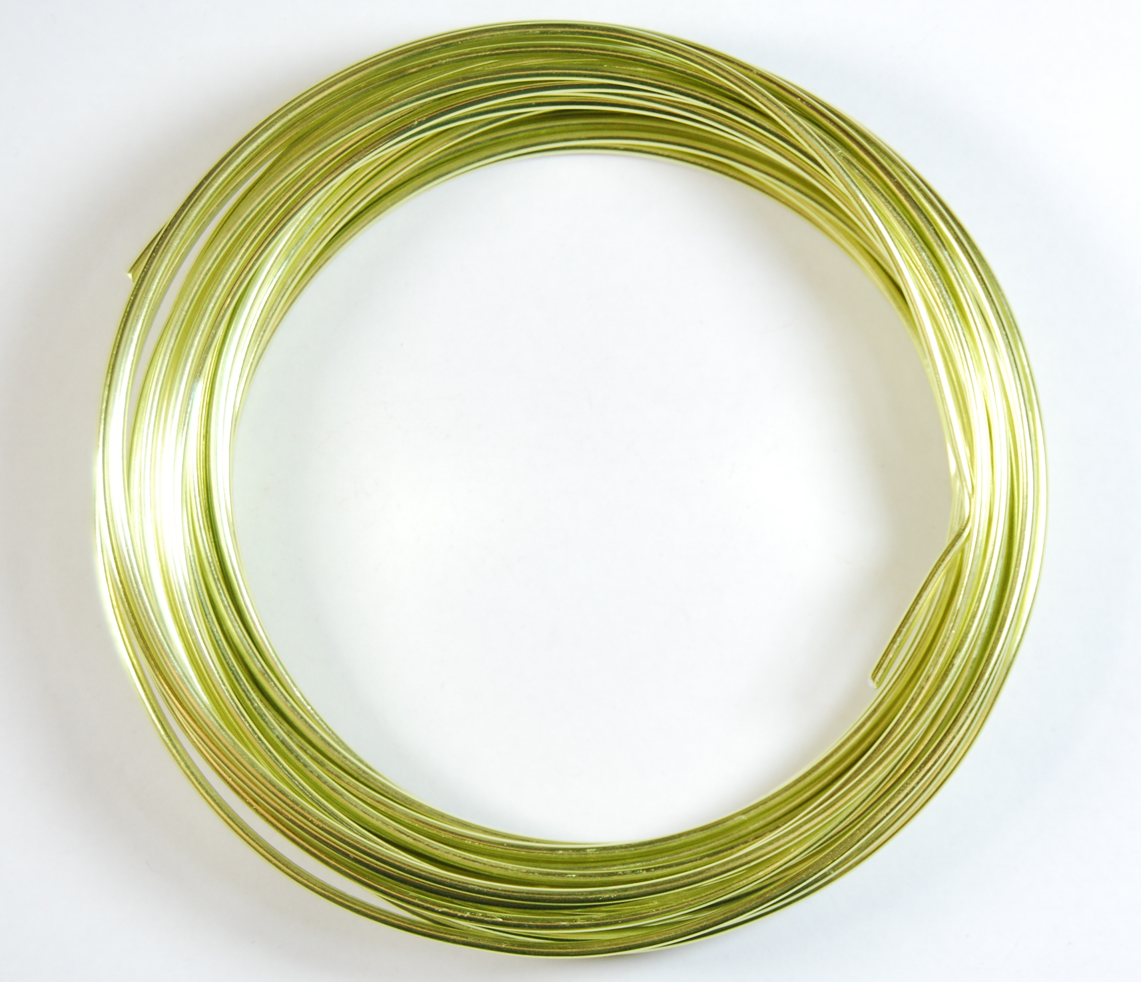 Pack of 1 - Yellow Green 2mm x 10m Aluminium Wire