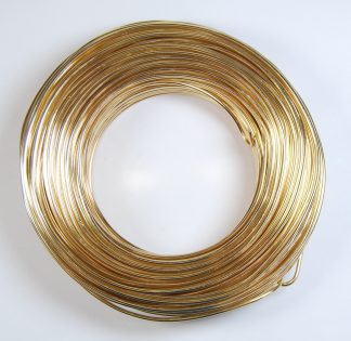 Pack of 1 - Champagne Yellow 2mm x 50m Aluminium Wire