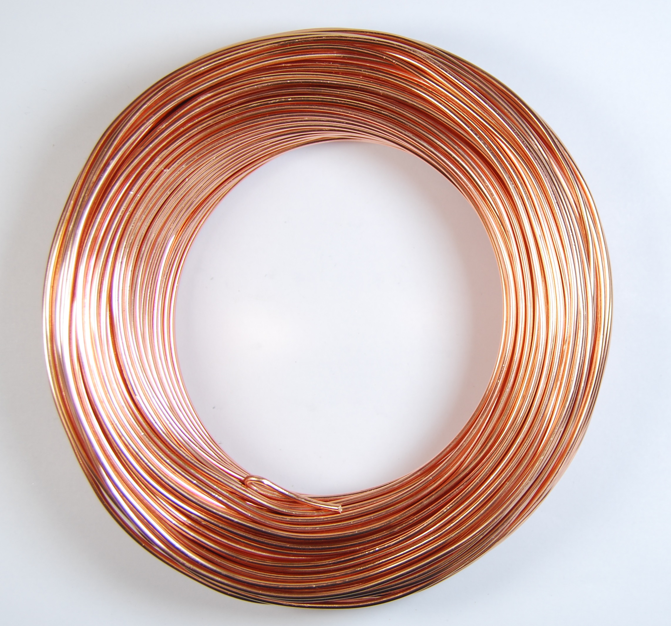 Pack of 1 - Light Copper 2mm x 50m Aluminium Wire