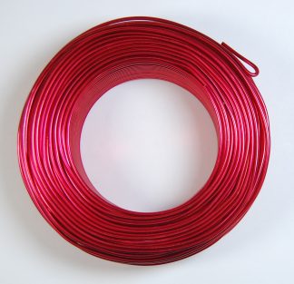 Pack of 1 - Red 2mm x 50m Aluminium Wire