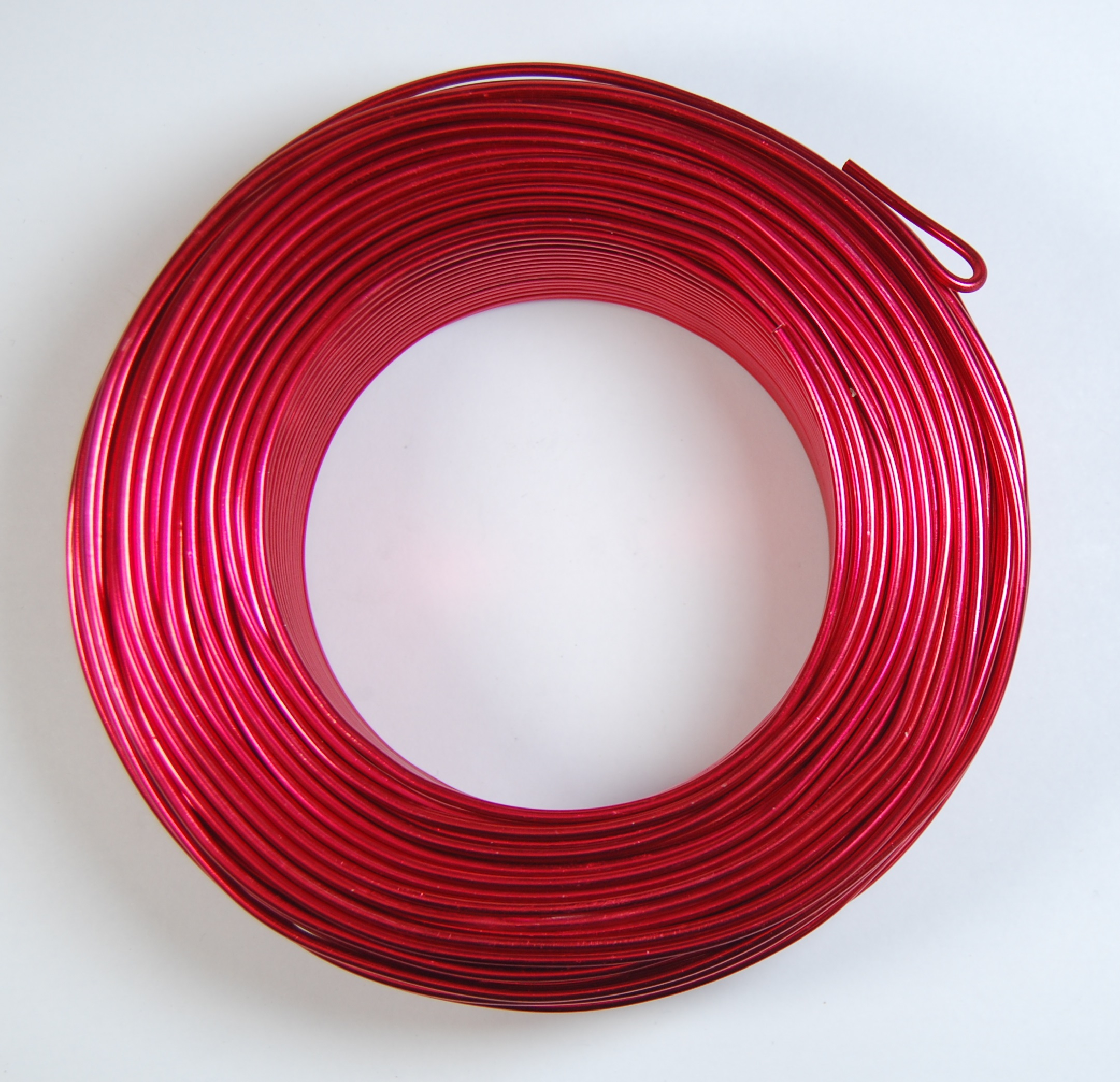 Pack of 1 - Red 2mm x 50m Aluminium Wire