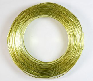 Pack of 1 - Yellow Green 2mm x 50m Aluminium Wire