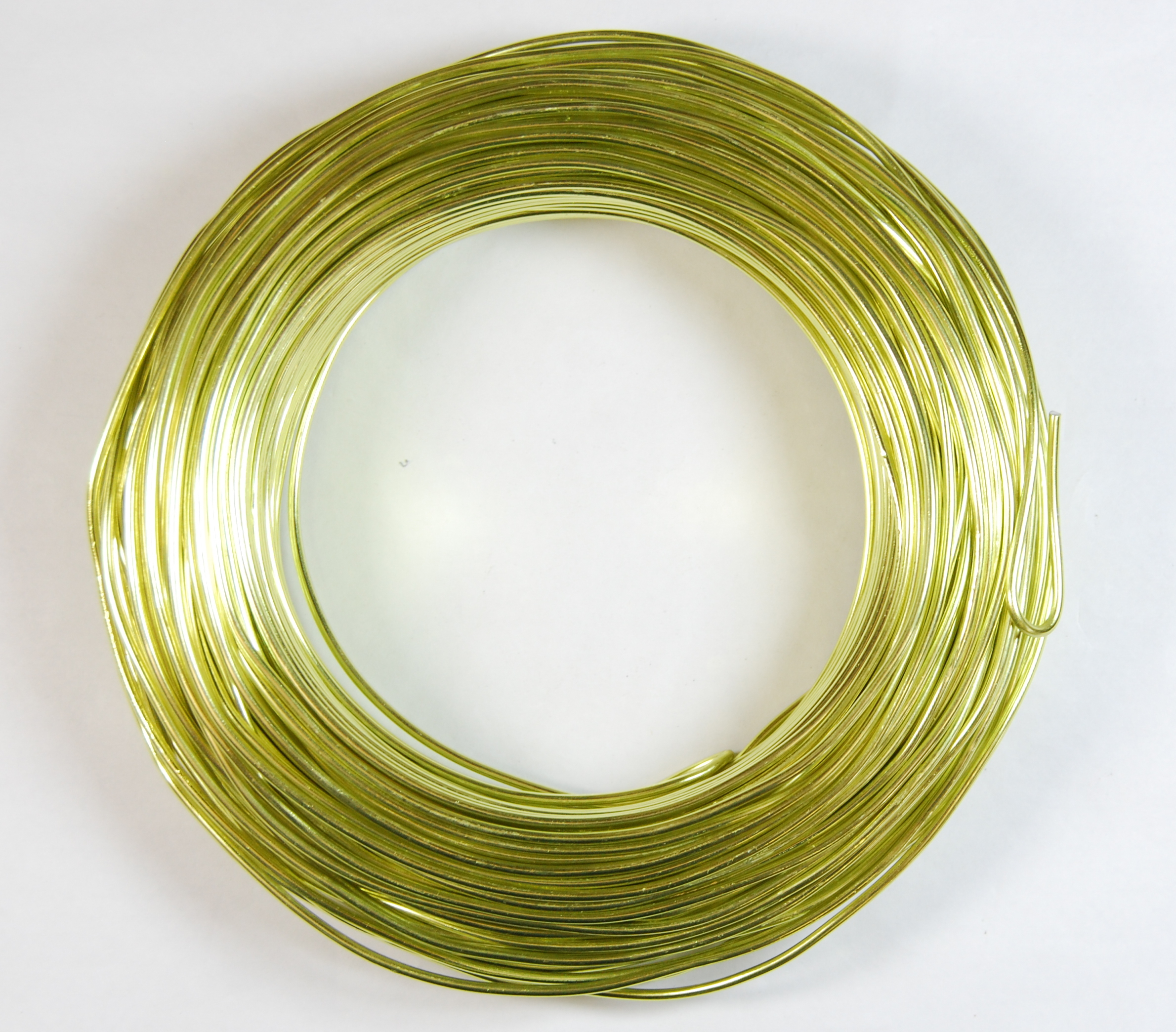 Pack of 1 - Yellow Green 2mm x 50m Aluminium Wire