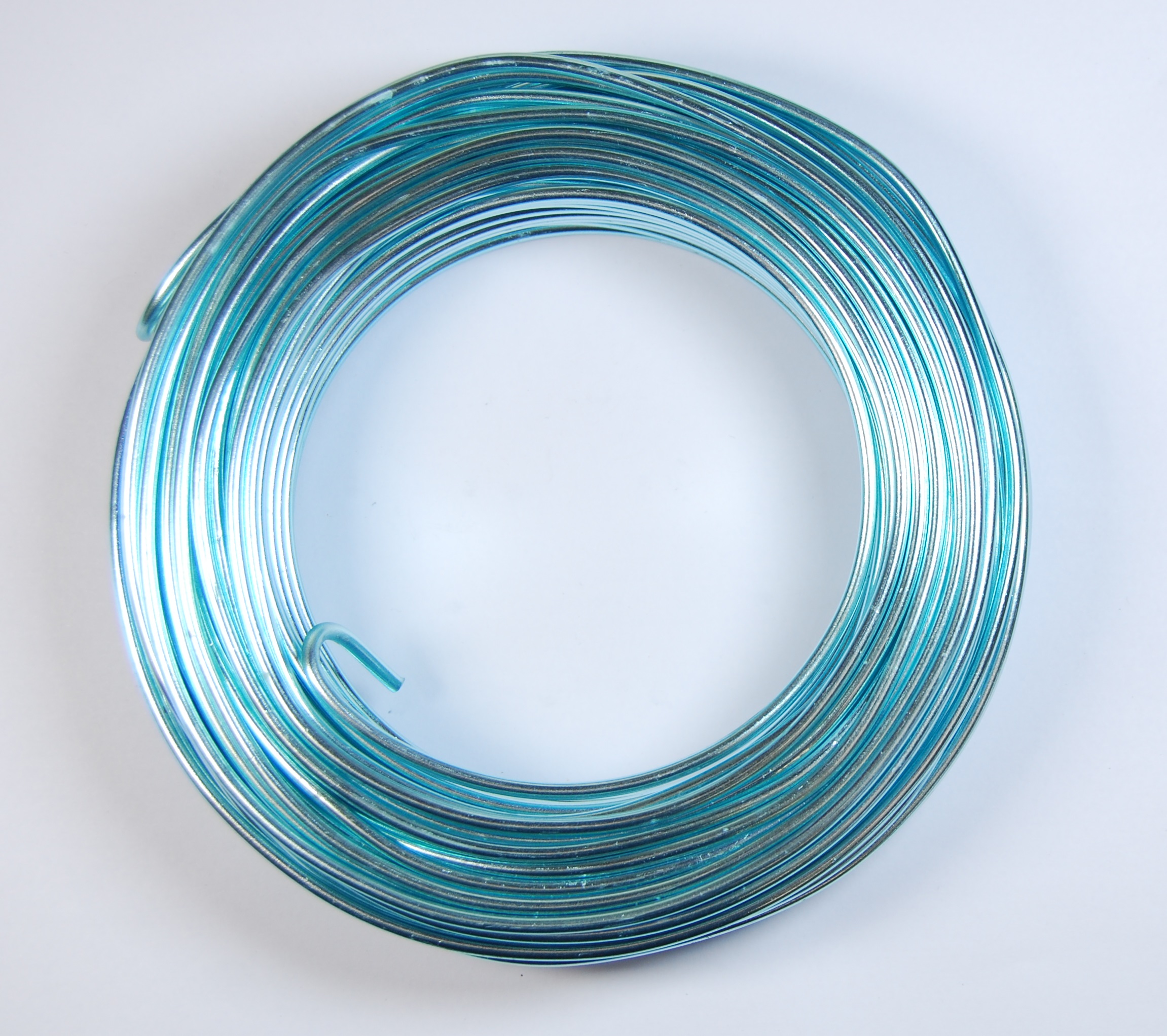 Pack of 1 - Sky Blue 3mm x 25m Aluminium Wire