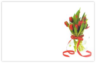 Blank (Vase of Tulips) - 60mm x 90mm Florist Cards