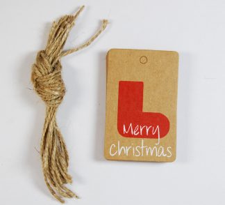 Christmas (Stocking) - Kraft Gift Tags