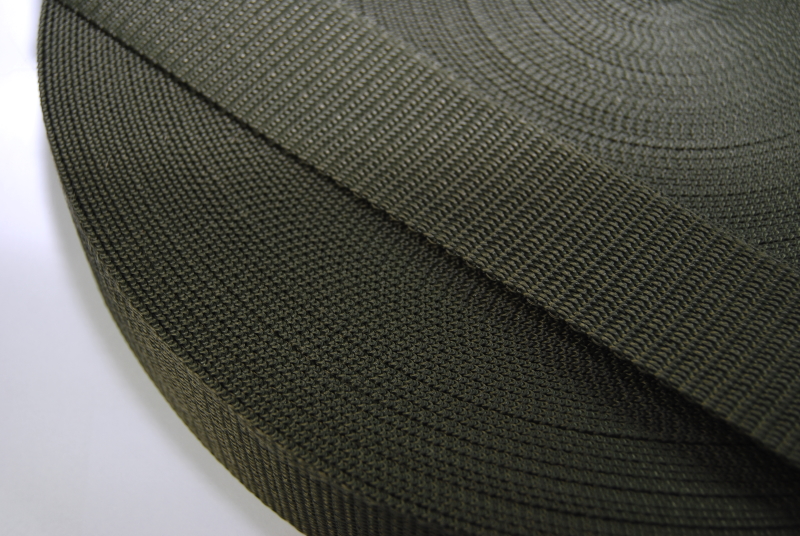 Olive Polypropylene Webbing - 25mm Width